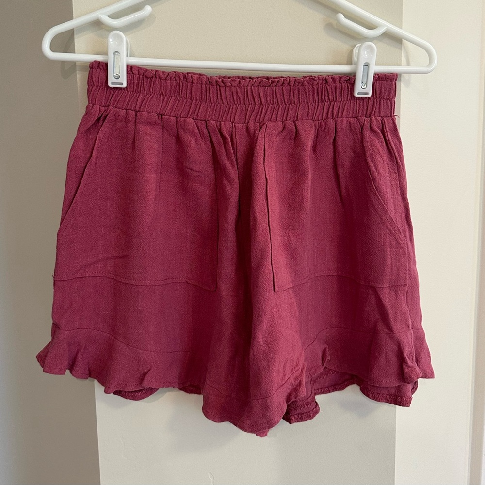 Pink flowy shorts